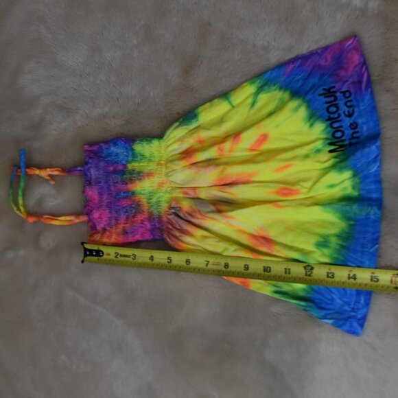 Girls Rainbow Tie Dye Dress Size 2T Summer Beach Montauk - Picture 4 of 7